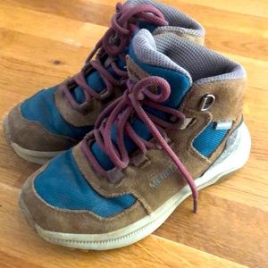 Merrell size 11 brown/teal hiking boots